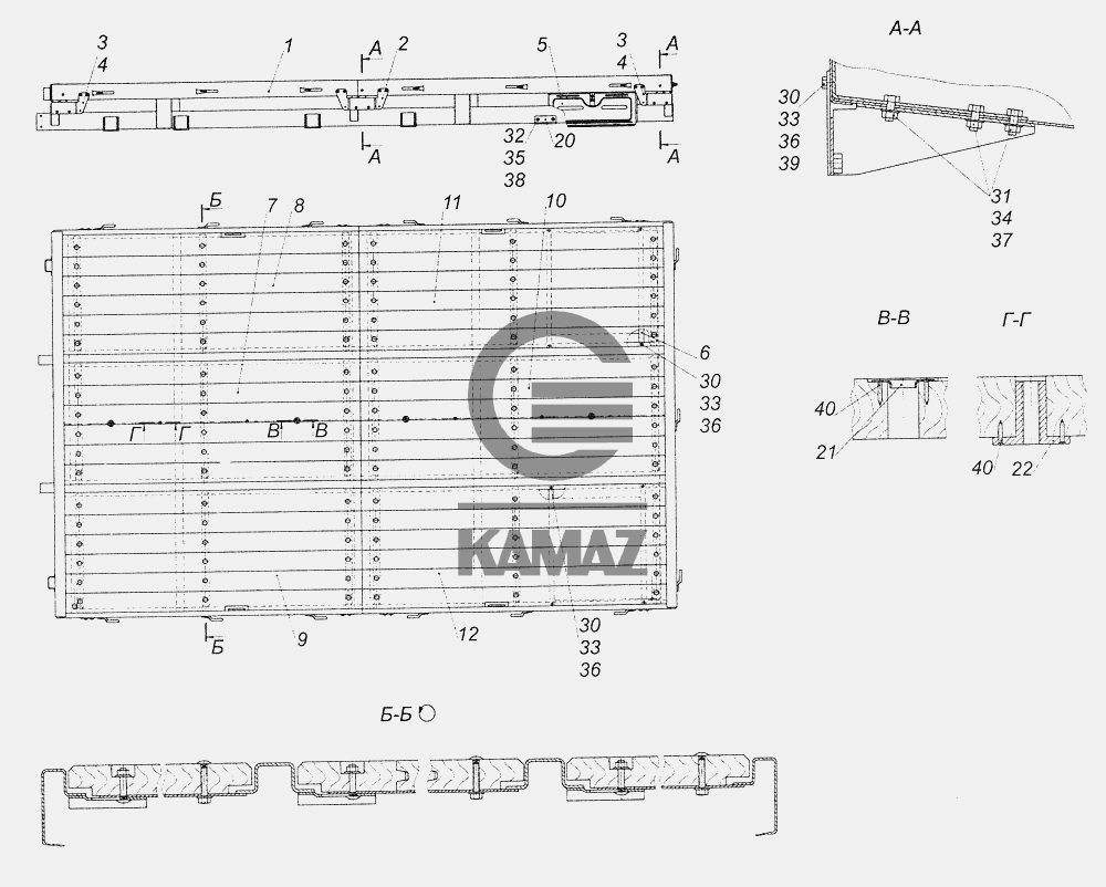 Основание платформы камаз