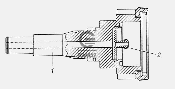 Чертеж первичный вал камаз