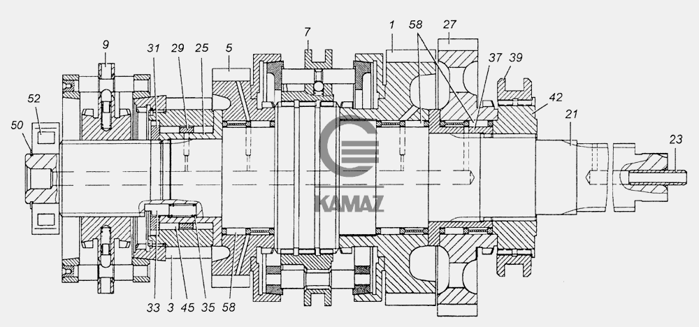 Кпп камаз 152 вторичный вал схема