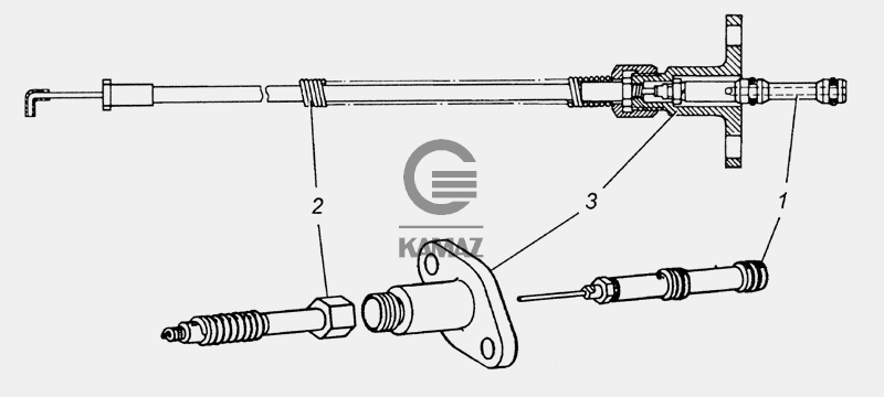 Трос крана отопителя камаз