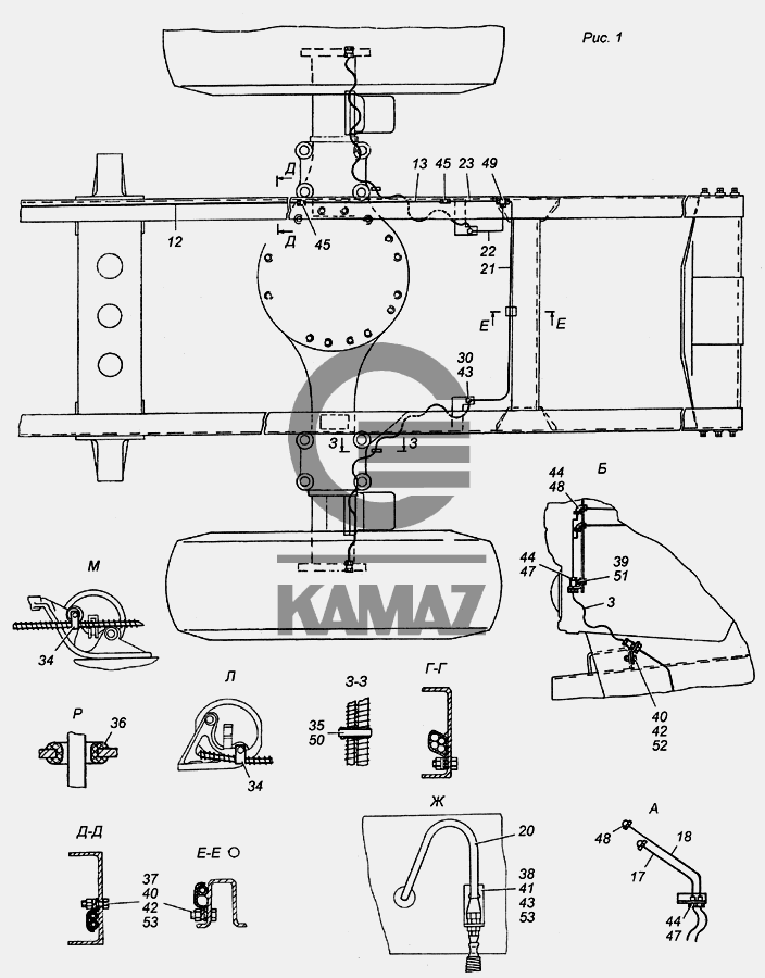 Кран накачки шин камаз