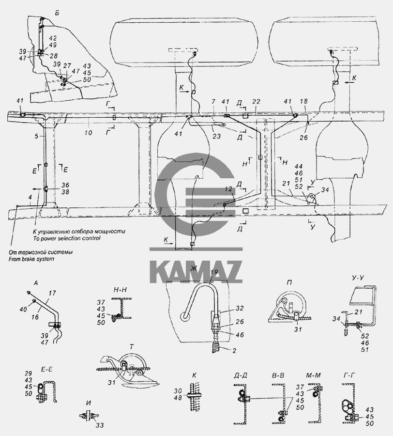 Кран накачки шин камаз