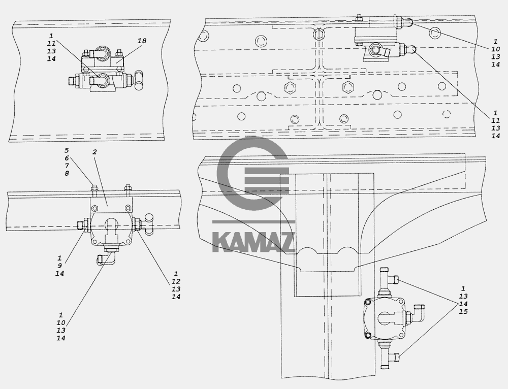 Ускорительный клапан камаз схема подключения