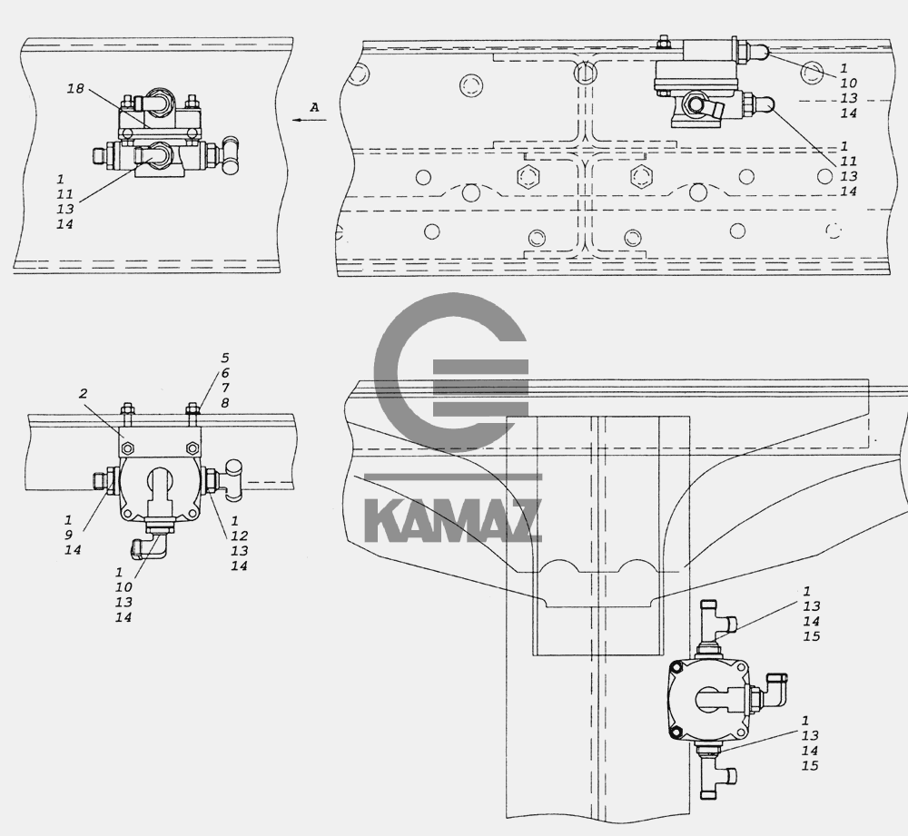 Ускорительный клапан камаз схема подключения