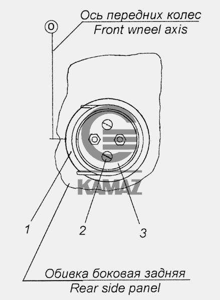 43114-3723006 Установка розетки переносной лампы для автомобиля КАМАЗ .