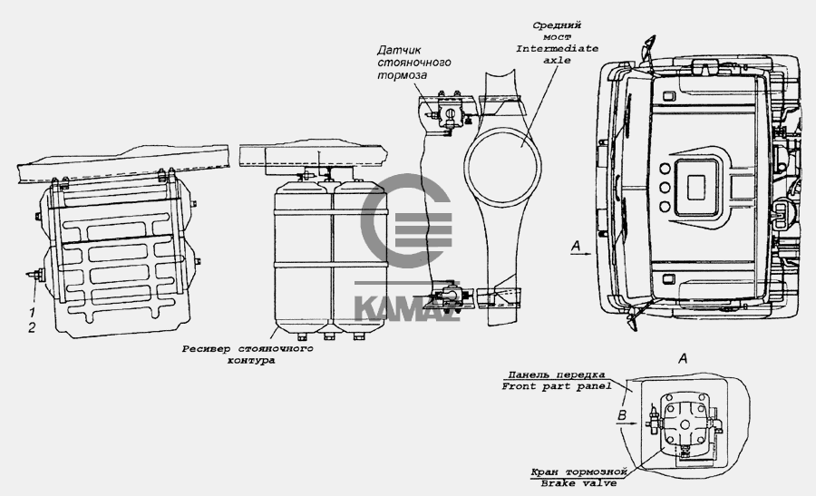 43114-3830002 Установка датчиков аварийного давления воздуха для ...