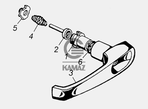 Ручка двери камаз наружная