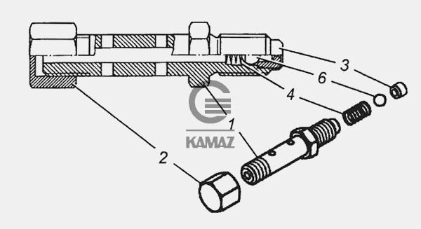 Обратный клапан камаз 740 где находится 740.21-1104020 Клапан в сборе для автомобиля КАМАЗ 43501 (4х4), 5 дет.