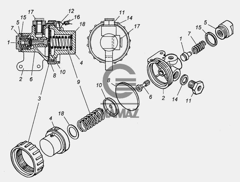 Клапан управления камаз