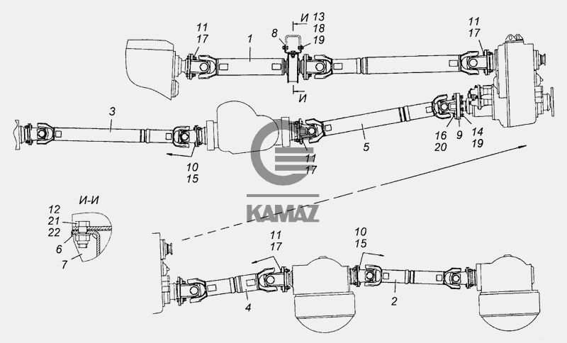 Камаз 63501 как снять рулевой кардан