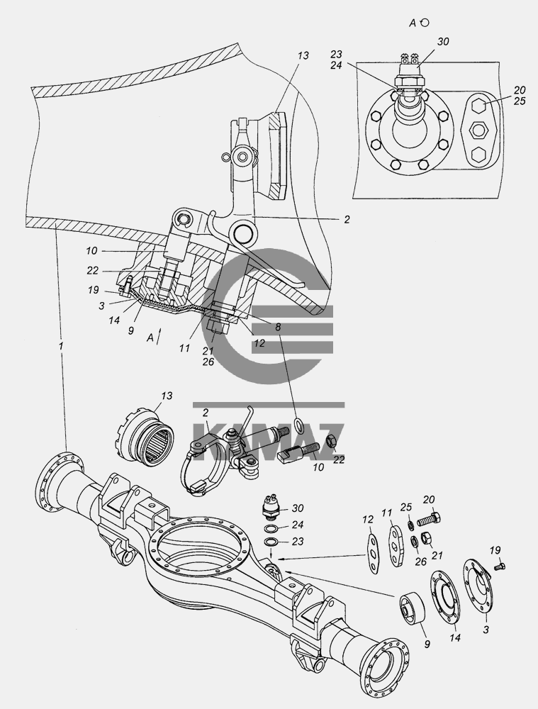 Задний мост камаз 43118 устройство схема