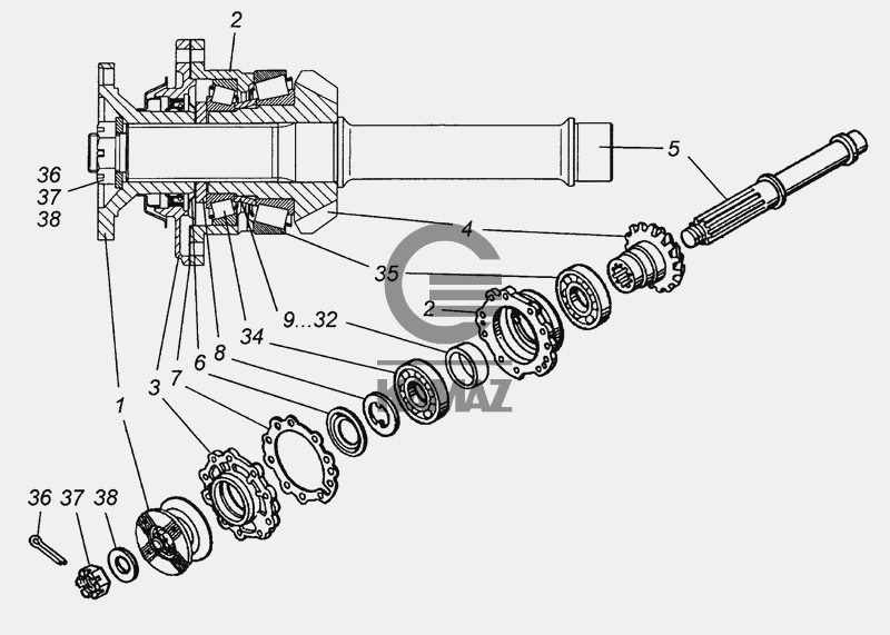 Вал ведущий камаз
