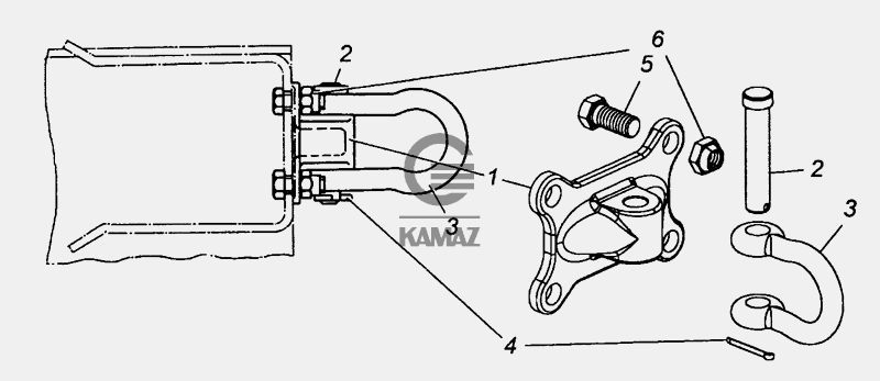 Проушина буксирная камаз