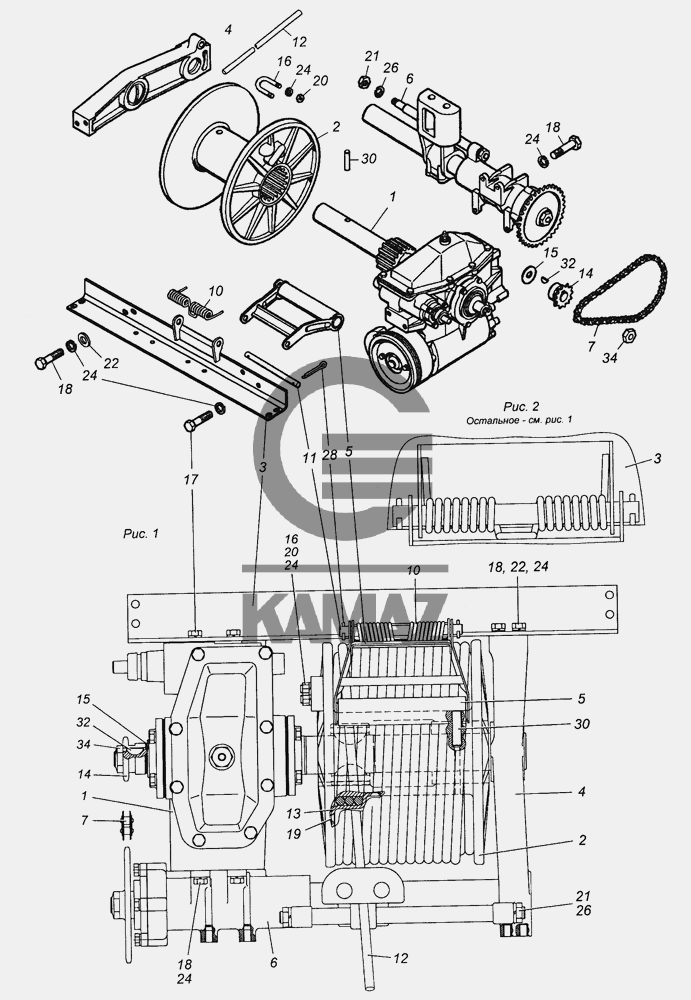 Лебедка камаз 4310 устройство