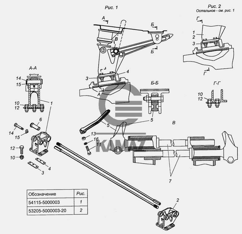 54115 камаз чертежи