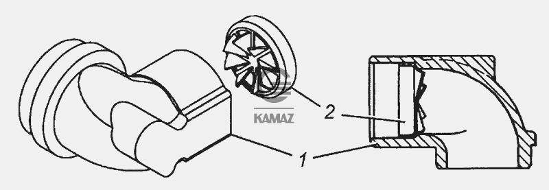 Угольник сапуна камаз