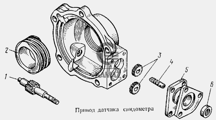 Датчик привода спидометра камаз