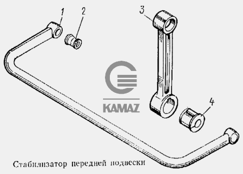 Стабилизатор задний камаз 6520 схема