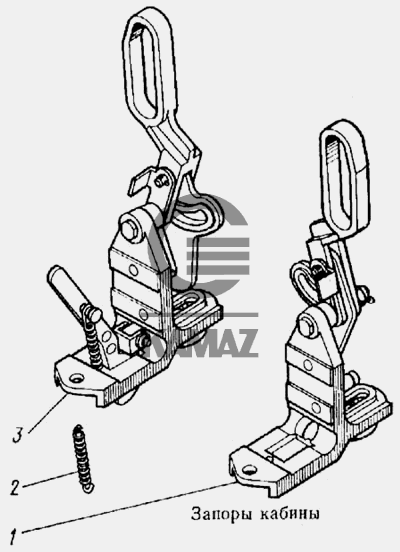 Запор кабины камаз 5320