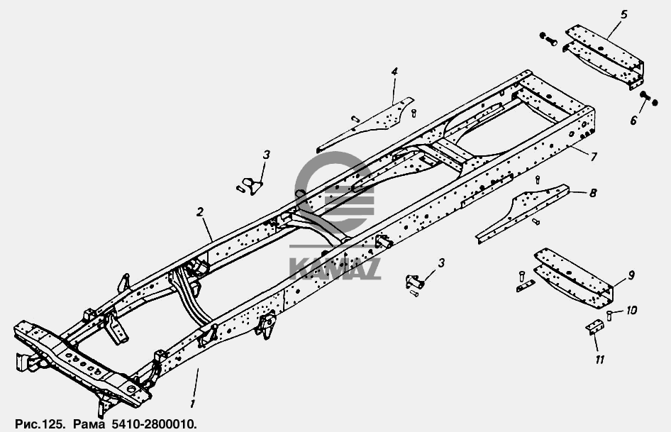 Размеры рамы камаз
