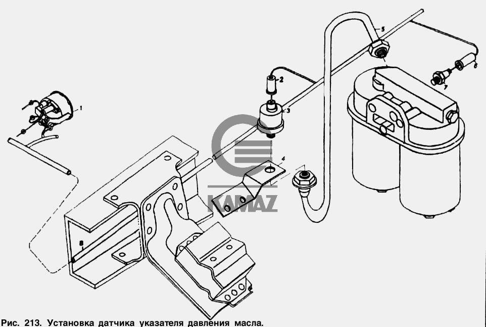 Подключение датчика давления камаз Установка датчика указателя давления масла для автомобиля Общий (см. мод-ции), 8