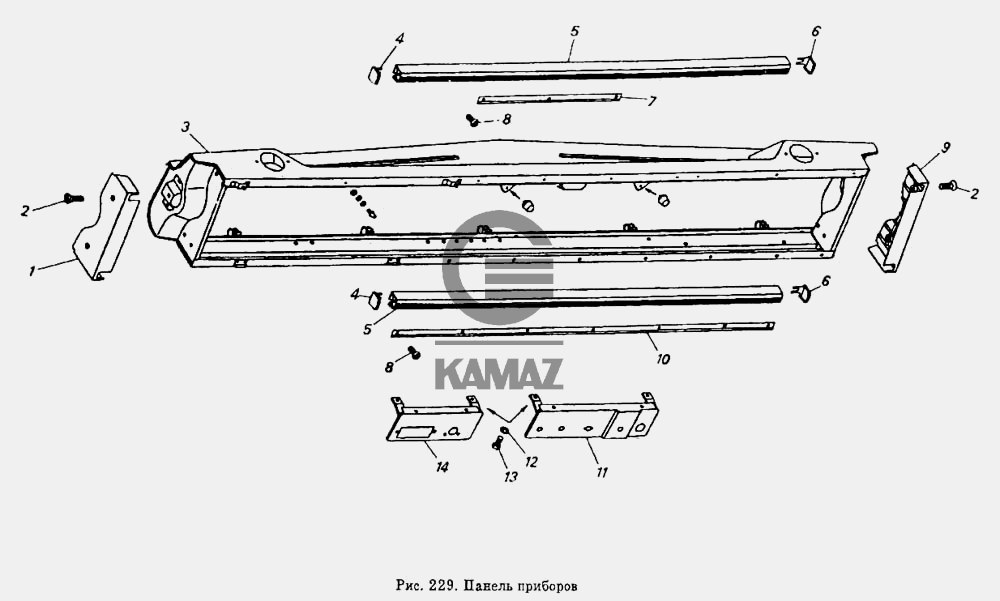 Панель приборов камаз 5511