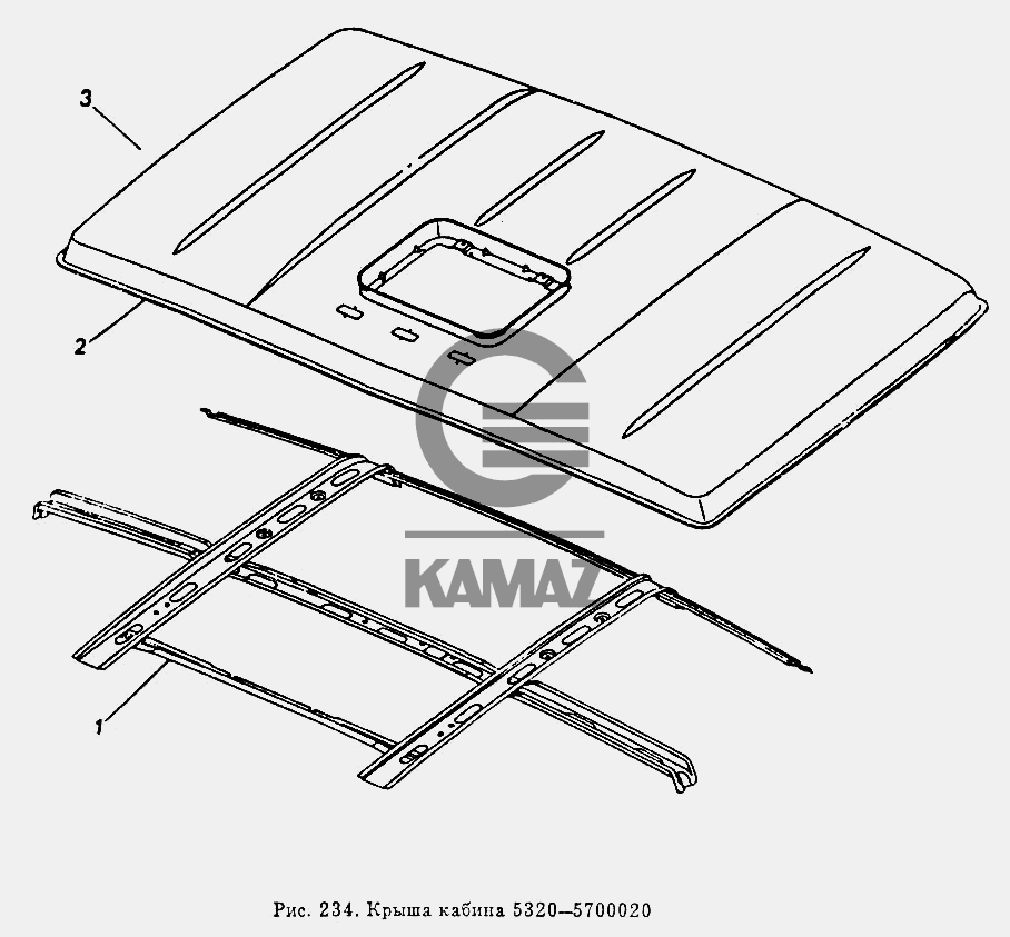 Крыша кабины камаз