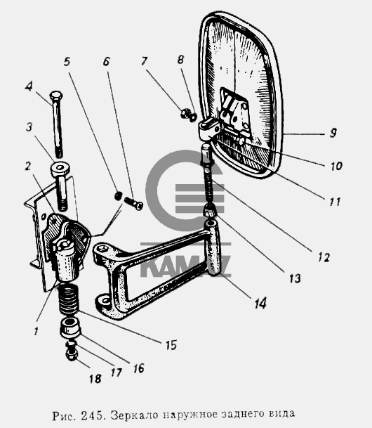 Кронштейн зеркала камаз 65115