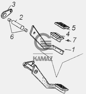 Эксцентрик педали сцепления камаз