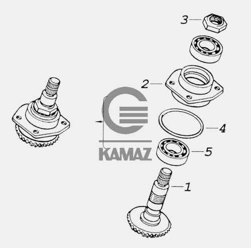 Ведущая шестерня редуктора камаз