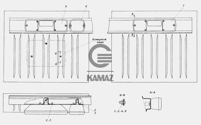 Подключение задних фонарей камаз