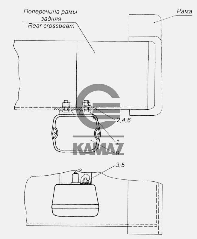 Схема фонаря заднего хода камаз
