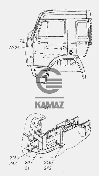 Панель передка камаз