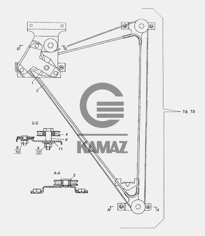 Стеклоподъемник камаз 65115 левый