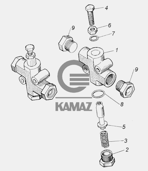 Ограничительный клапан камаз