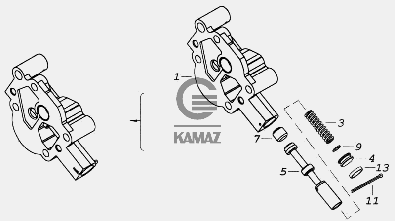 Чертеж масляного насоса камаз