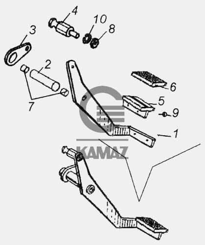 Мягкая педаль сцепления камаз