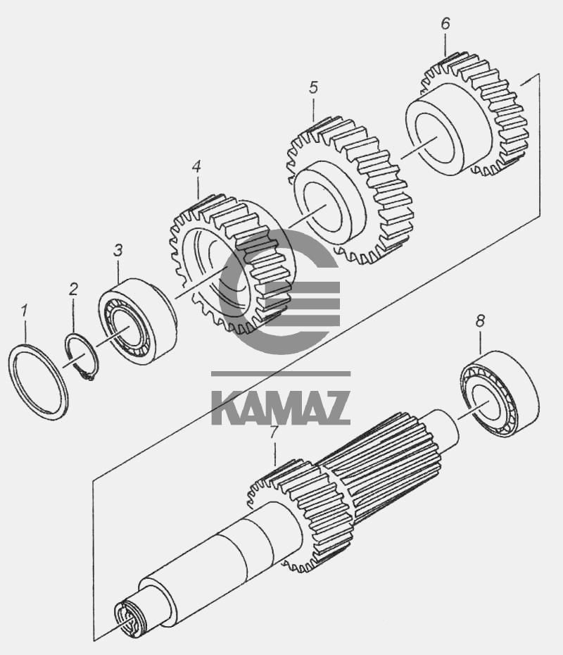 Вал промежуточный камаз 152