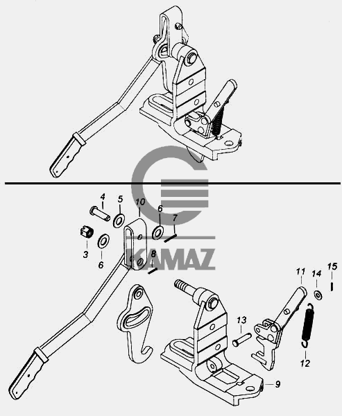 Запор кабины камаз