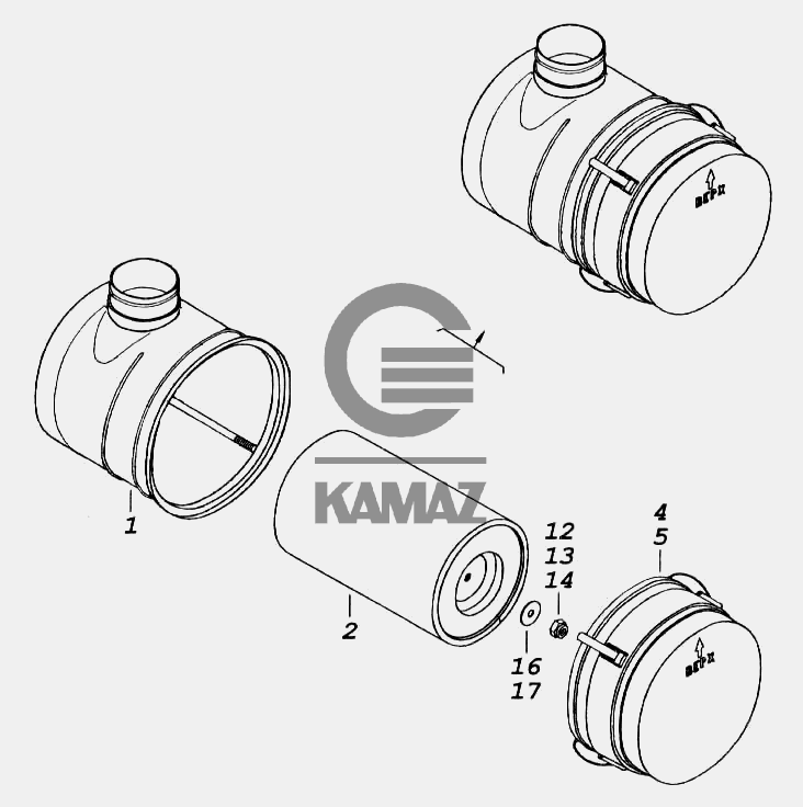 Фильтр воздушный камаз 5460