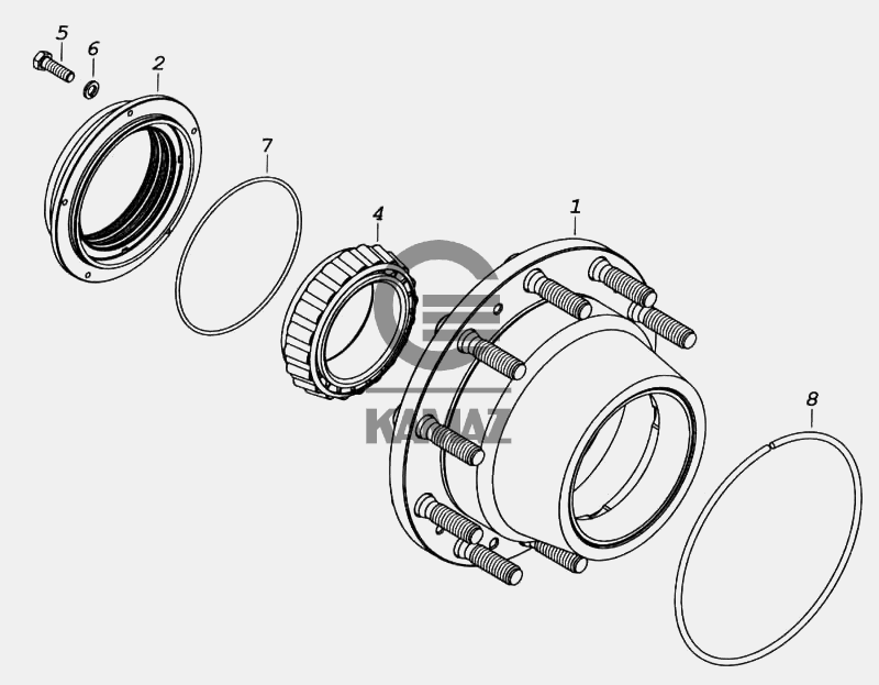 Камаз вездеход схема ступицы