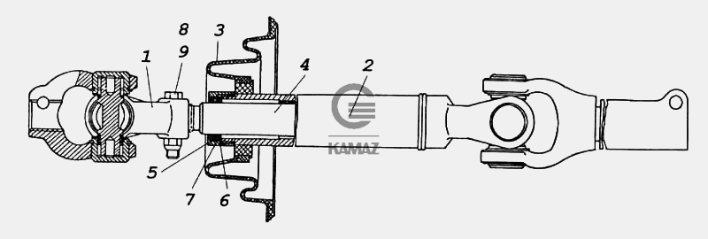 Вал карданный рулевой камаз