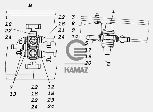 Установка ускорительного клапана камаз