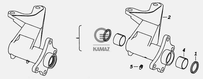 Кронштейн разжимного кулака камаз