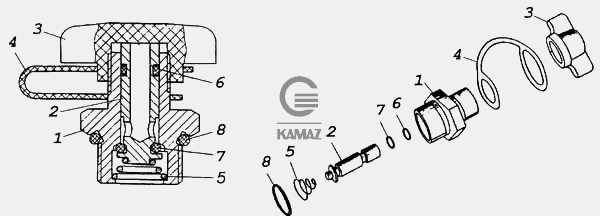 Клапан контрольного вывода камаз