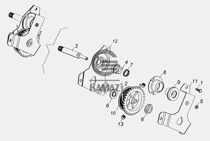 Механизм стеклоподъемника камаз левый