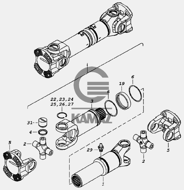 Вал карданный камаз 6460