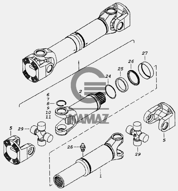 Вал карданный камаз 6460