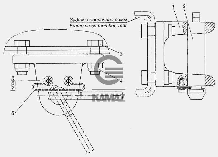 Палец буксирной вилки камаз