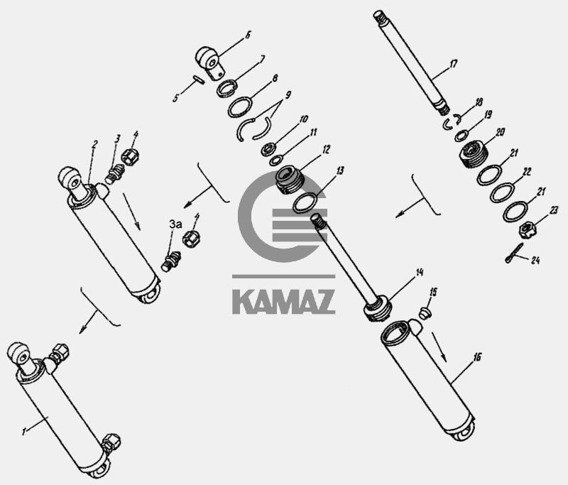 Цилиндр включения ком камаз